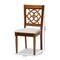 Baxton Studio Renaud Modern and Contemporary Grey Fabric and Walnut Brown Finished Wood 2-Piece Dining Chair Set 176-10543-Zoro - alternate 6